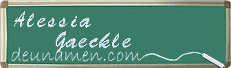 Alessia Gaeckle Visitenkarte